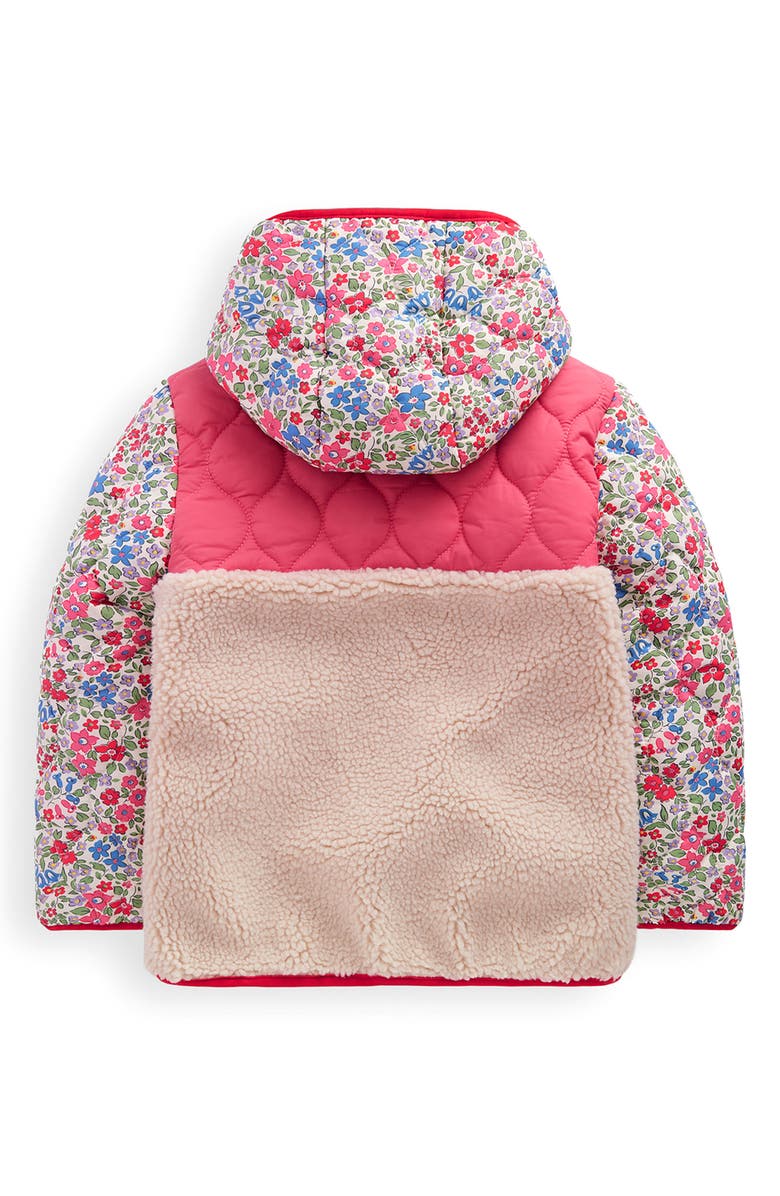 Mini Boden Kids' Mixed Fleece & Quilted Jacket, Alternate, color, 