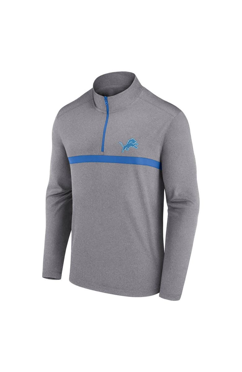 FANATICS Men's Fanatics  Gray Detroit Lions Head-to-Head Quarter-Zip Top, Alternate, color, 