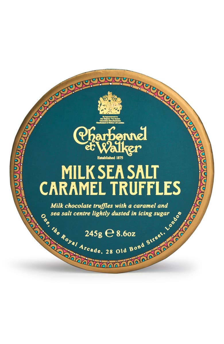 Charbonnel et Walker Sea Salt Milk Chocolate Truffles in Gift Box, Main, color, 