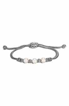 John Hardy Classic Chain Pearl Pull Through Bracelet