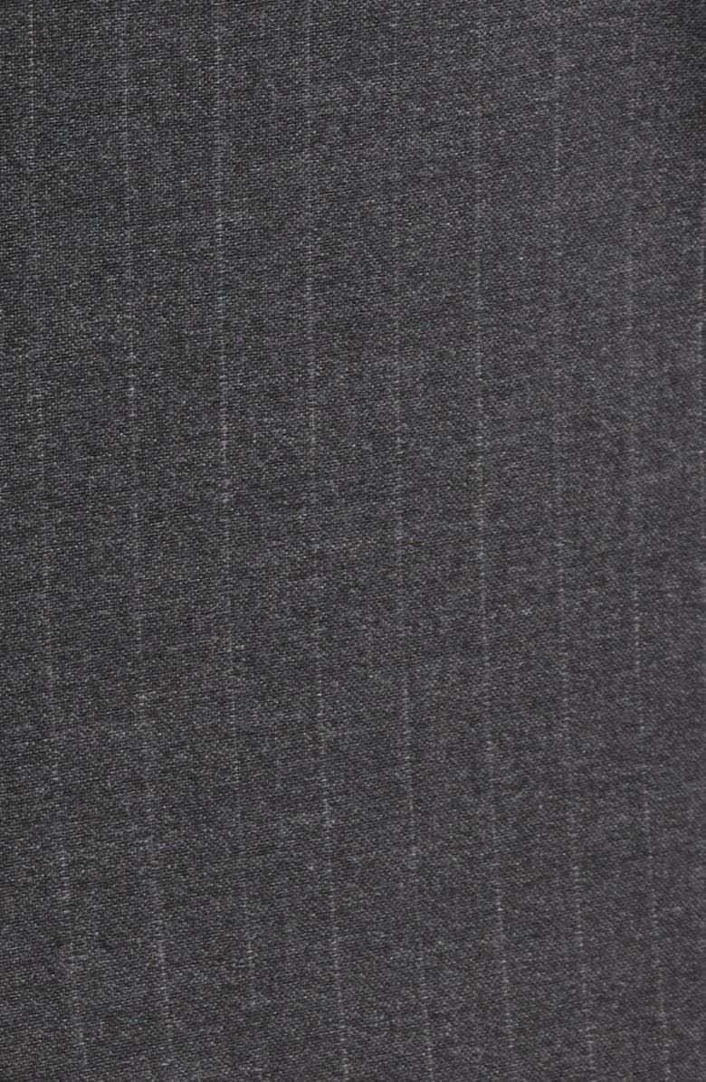 MANGO Pinstripe Suit Jacket, Alternate, color, Dark Heather Grey