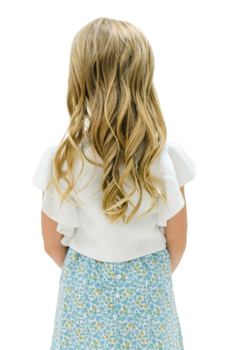 Hope & Henry Girls' Ruffle Sleeve Sweater Vest, Kids, Alternate, color, White