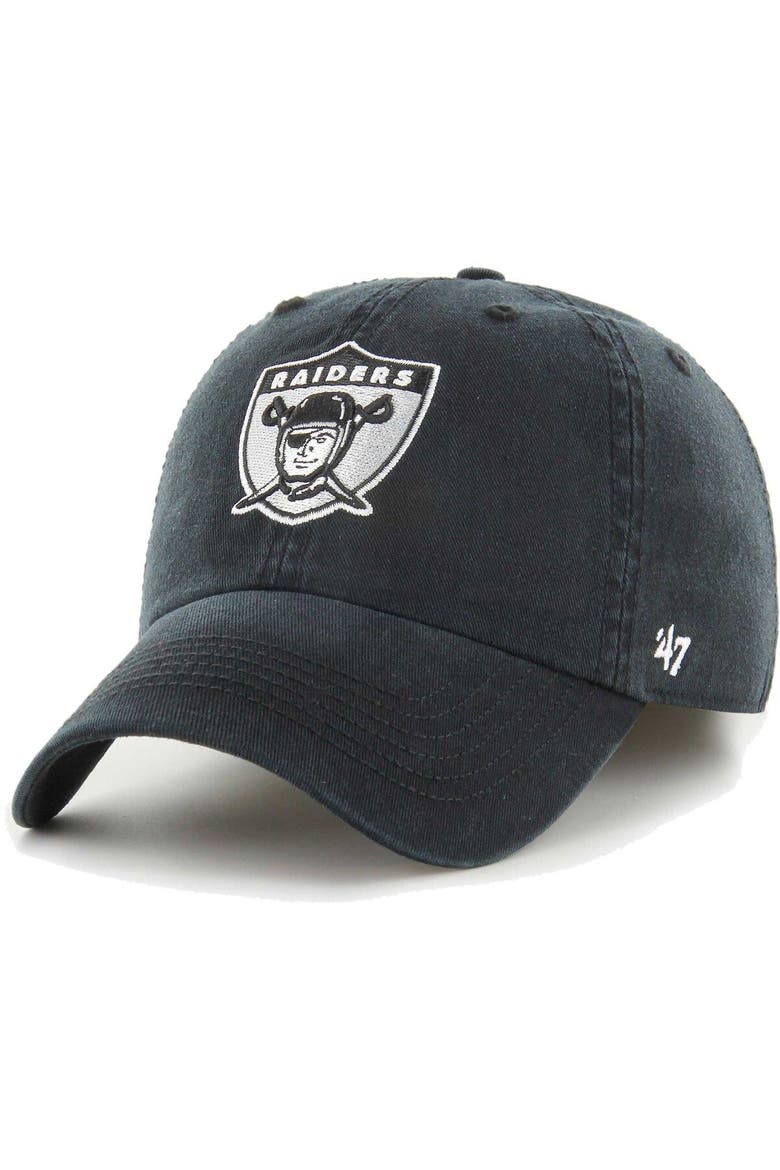 Men's '47 Black Las Vegas Raiders Gridiron Classics Franchise Legacy Fitted Hat, Main, color, Black