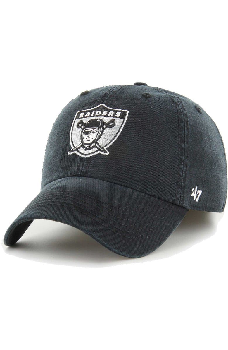 '47 Men's '47 Black Las Vegas Raiders Gridiron Classics Franchise Legacy Fitted Hat, Main, color, Black