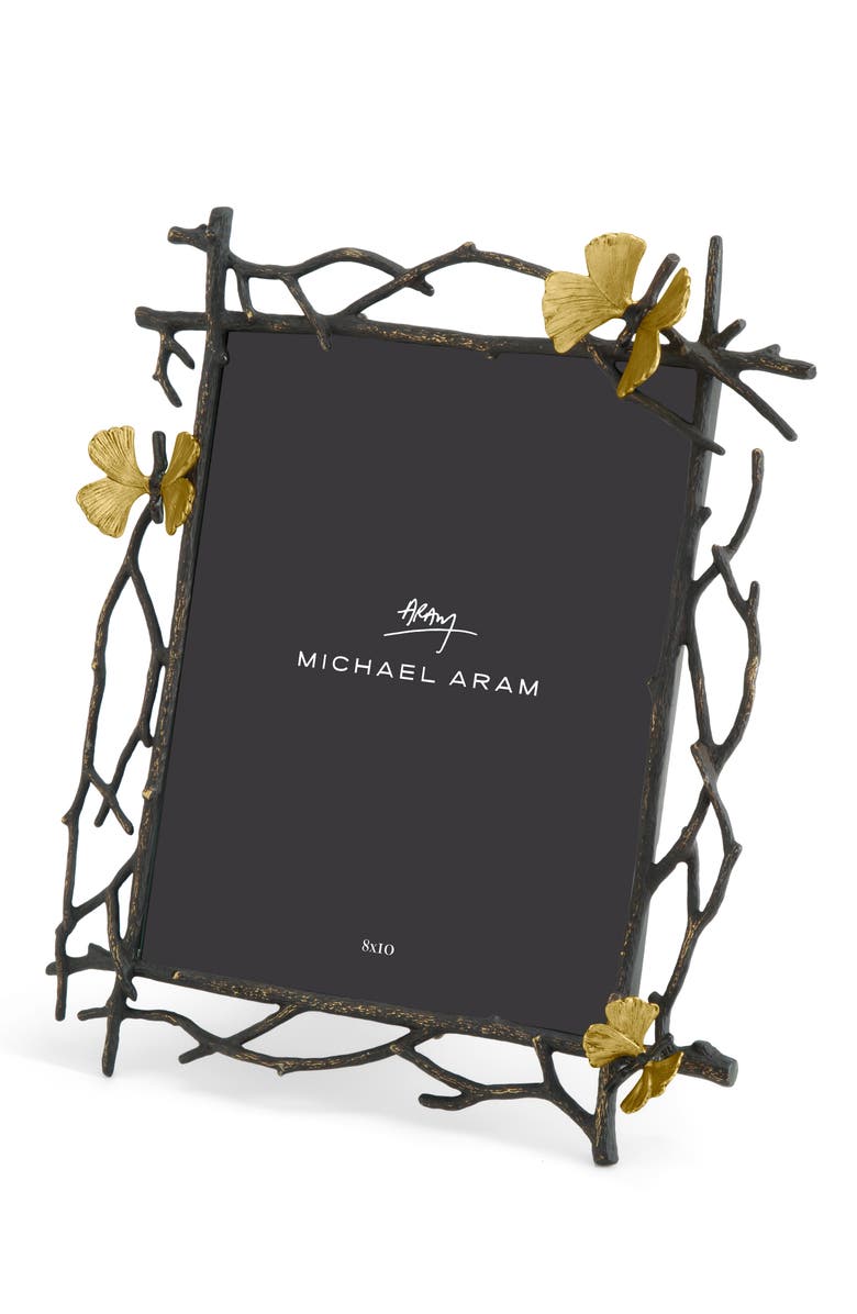 Michael Aram Butterfly Ginkgo 8 x 10-Inch Picture Frame, Alternate, color, Black/ Gold