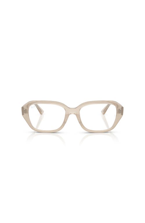 Ray Ban Ray-ban 53mm Square Optical Glasses In Neutral