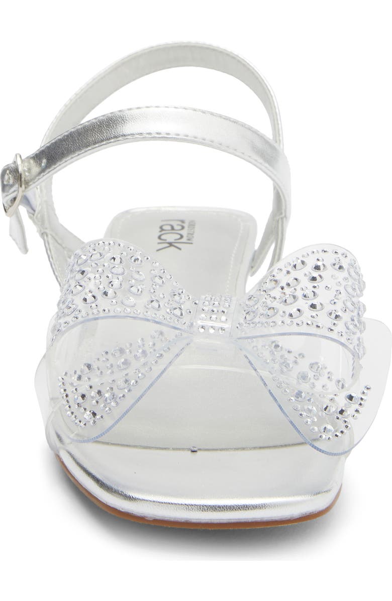 NORDSTROM RACK Kids' Samantha Clear Heel Sandal, Alternate, color, Silver Metallic