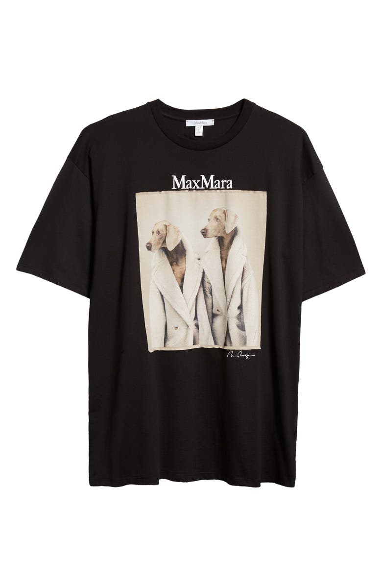 Max Mara Teddy Ten Oversize Cotton Graphic T-Shirt, Alternate, color,