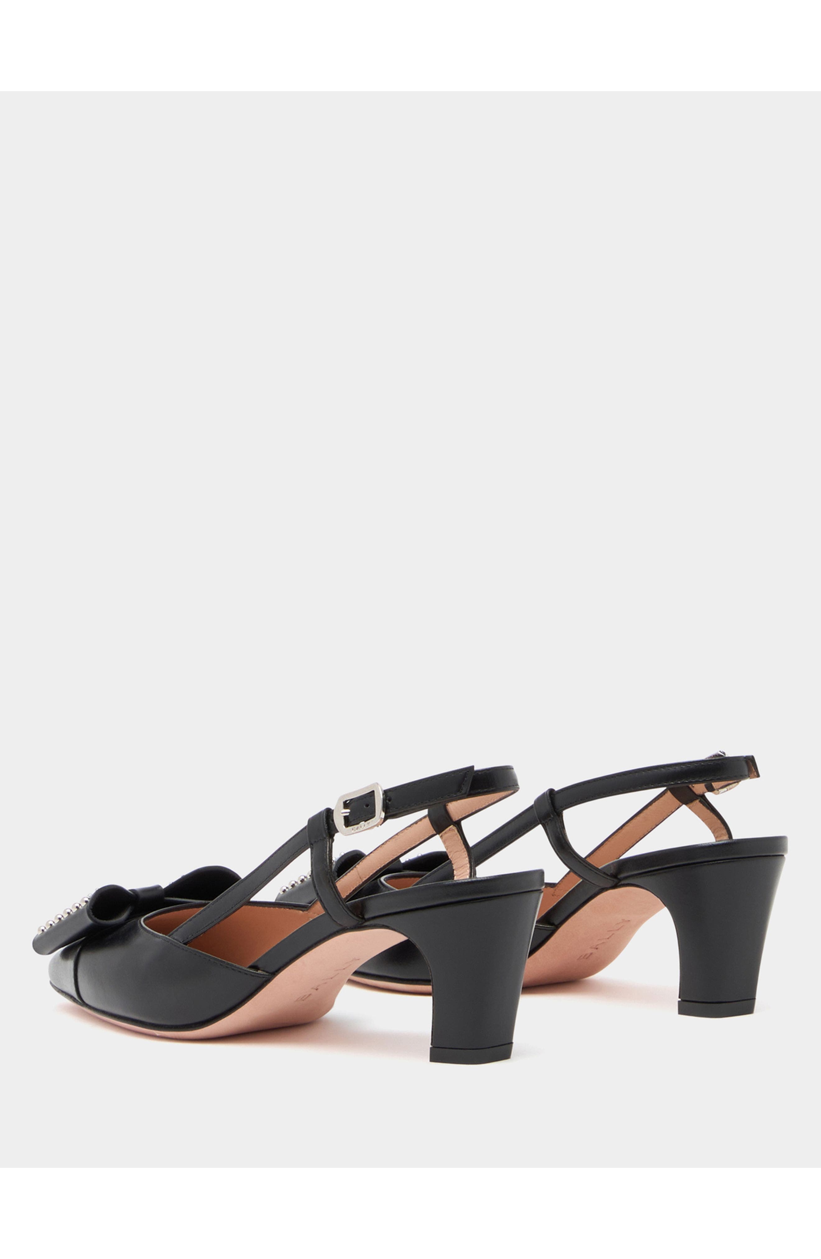 Bally B-Bow Slingback Pump in Calf Leather, Alternate, color, Black