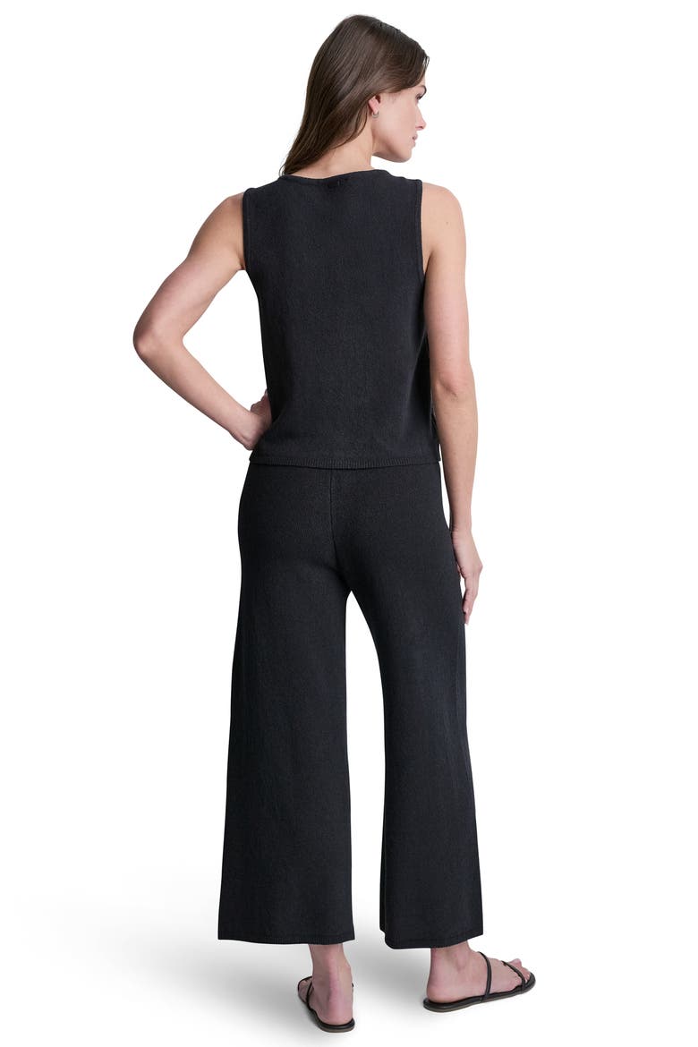 Sleeveless Tie Front Knit Vest, Alternate, color, BLACK