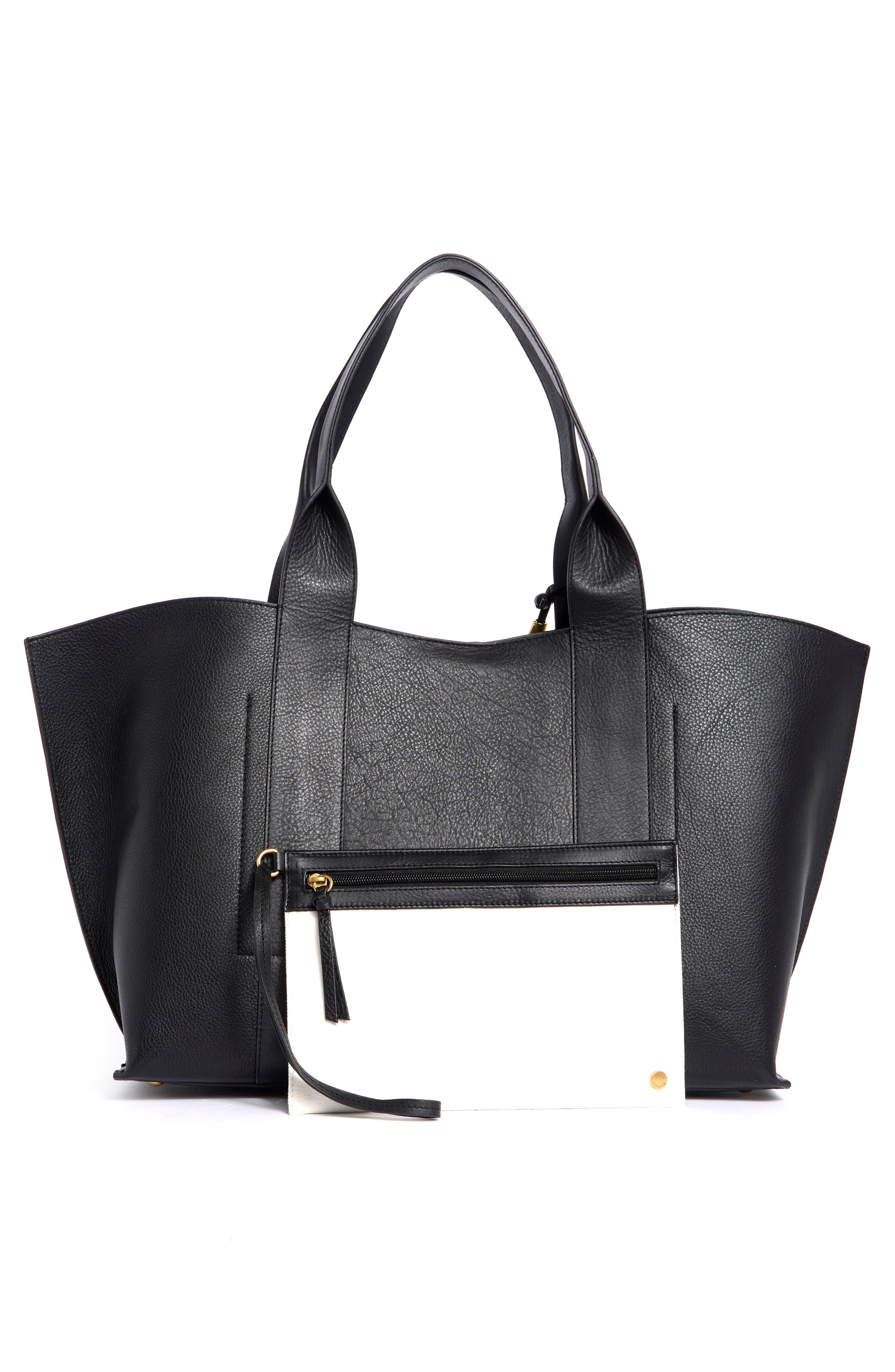 Vince Camuto Ellah Tote Bag, Alternate, color, Black