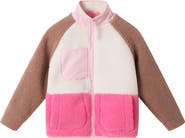 Andy & Evan Kids' Colorblock Faux Shearling Zip Jacket