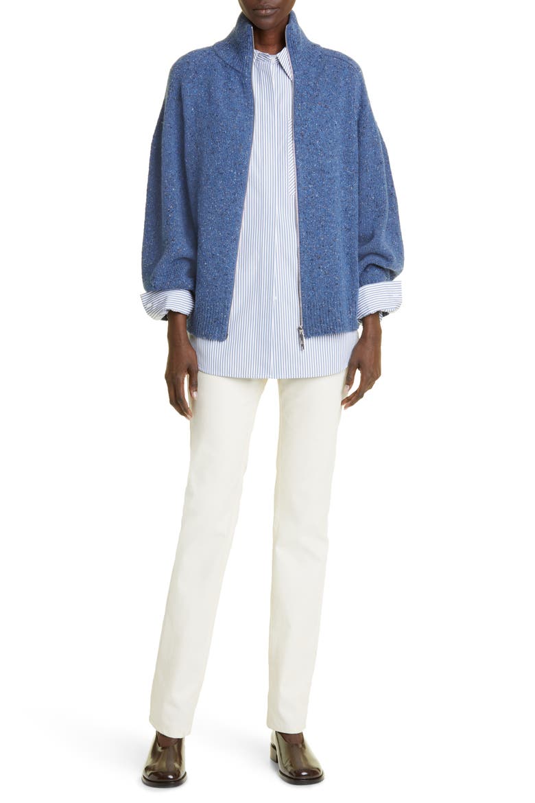Stripe Cotton Button-Up Shirt, Alternate, color, RIPTIDE MULTI
