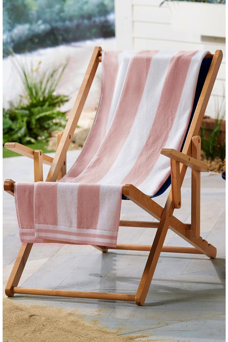 Oversize Stripe Beach Towel, Alternate, color, DUSTY ROSE / WHITE