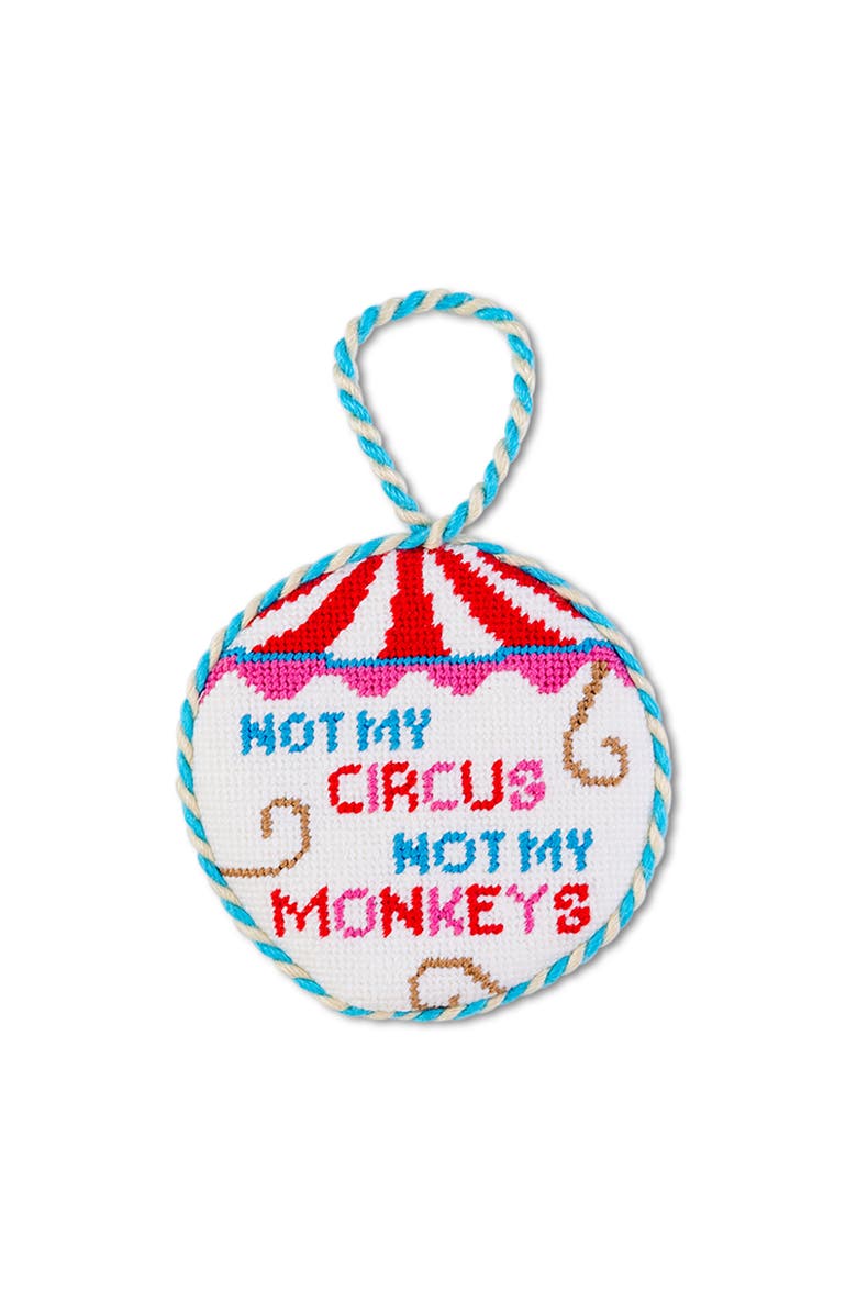 Furbish Needlepoint Ornament - Not My Circus, Main, color, White