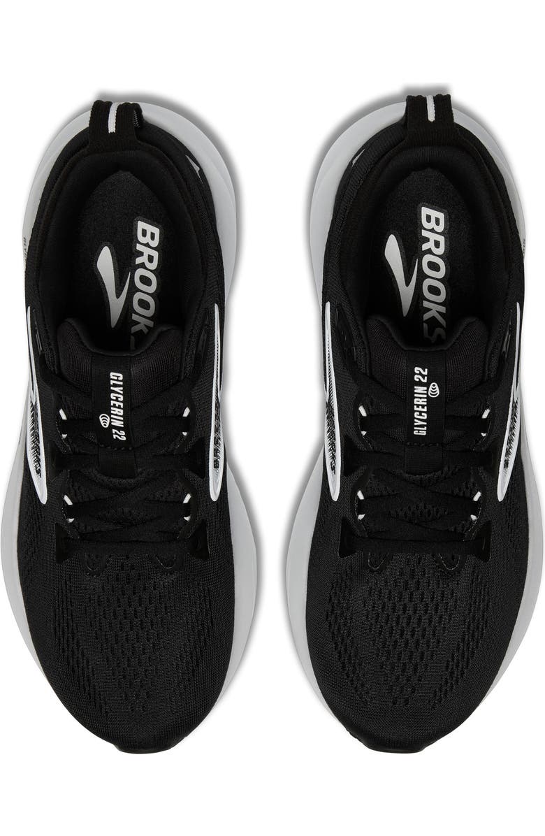 Brooks Glycerin 22 Running Shoe, Alternate, color, Black/ Grey/ White