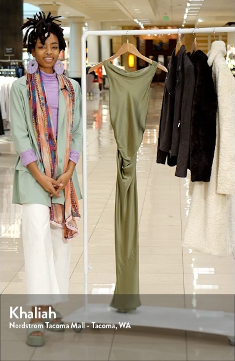 Casette Cowl Neck Silk Dress, sales video thumbnail