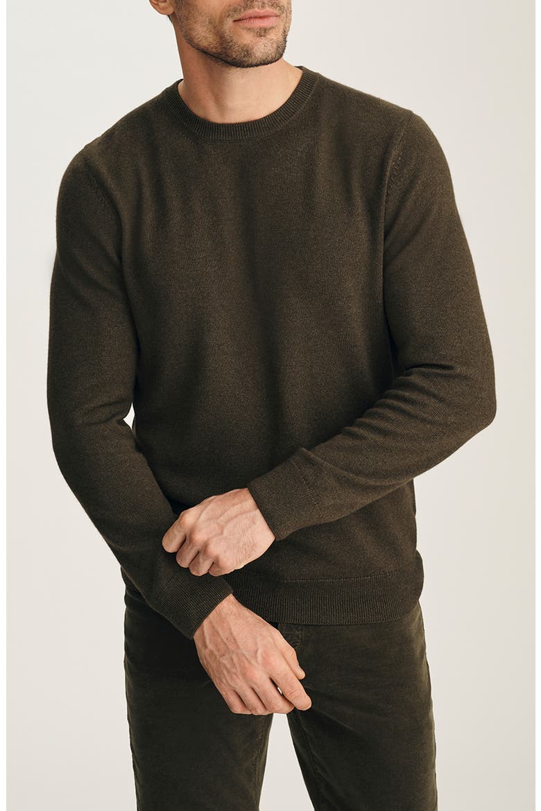 Cashmere & Silk Blend Crewneck Sweater, Main, color, KHAKI