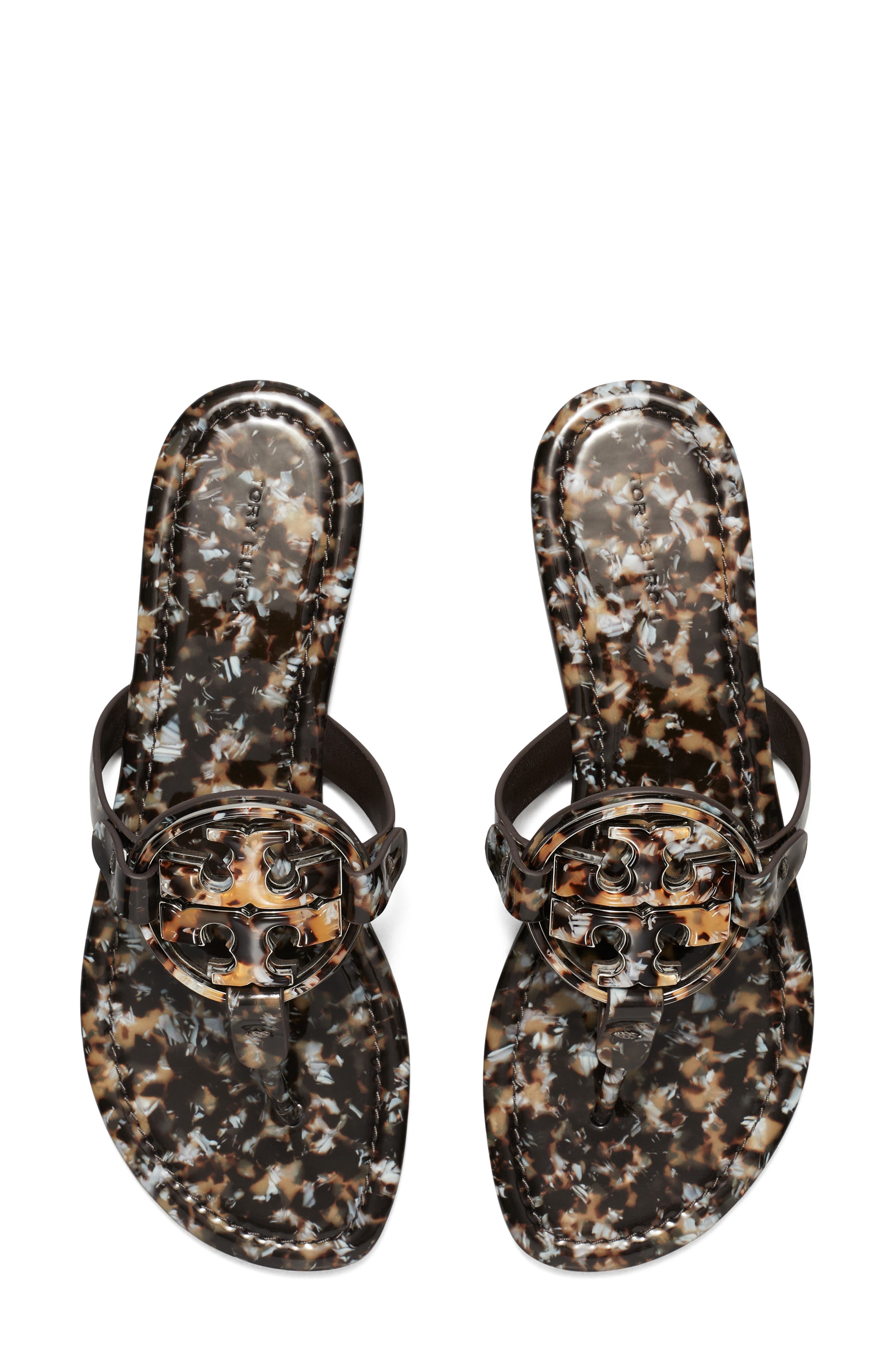 Tory Burch Miller Thong Sandal, Alternate, color, Caramel Multi / Caramel Multi