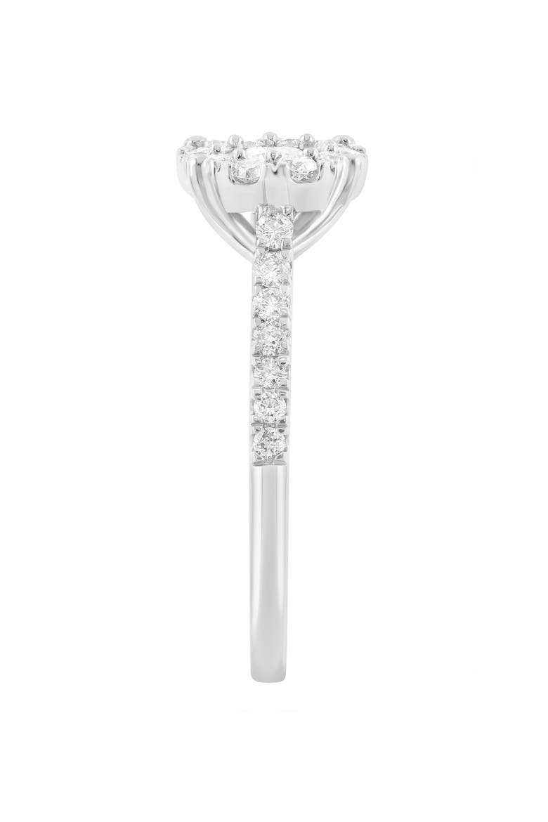 Sterling Silver Diamond Halo Ring, Alternate, color, WHITE