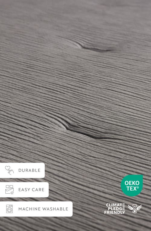 Homespun Double Gauze 3-piece Comforter Set In Gray