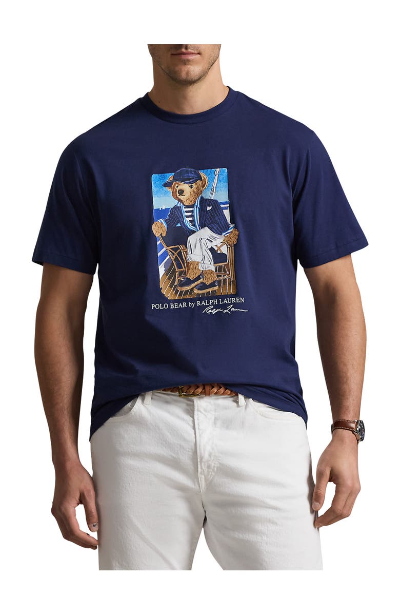 Polo Ralph Lauren Big & Tall Newport Bear Graphic Tee, Main, color, Newport Navy