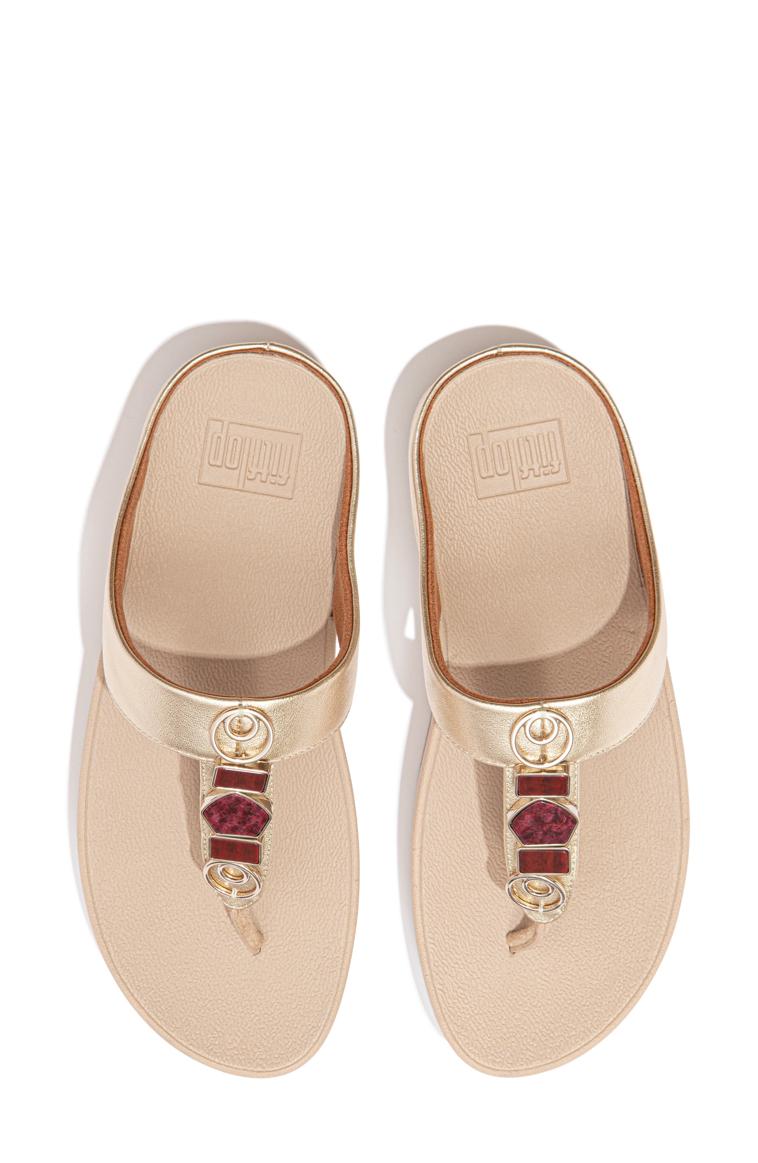 Fino Stone Toe Post Wedge Sandal, Alternate, color, PLATINO