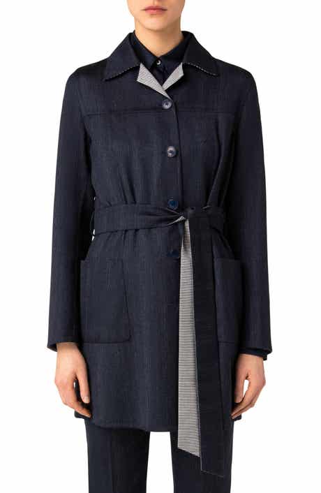 Indira Reversible Double Face Belted Wool Coat