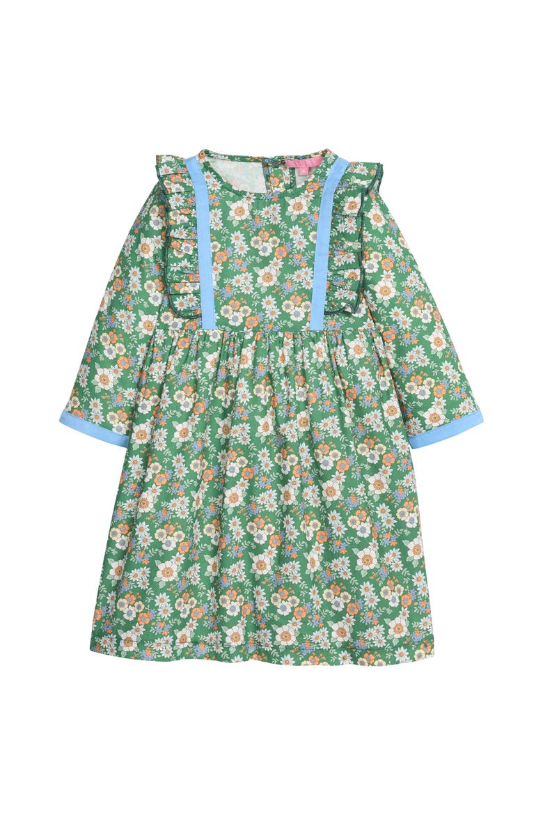 Kids' Floral Ruffle Porto Dress, Main, color, Greenwich Garden Green