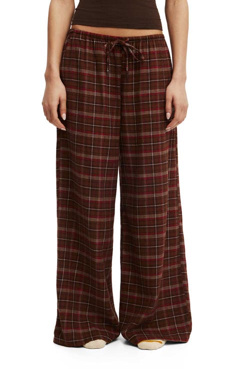 Women's Cloud Soft Wide Leg Flannel Pant