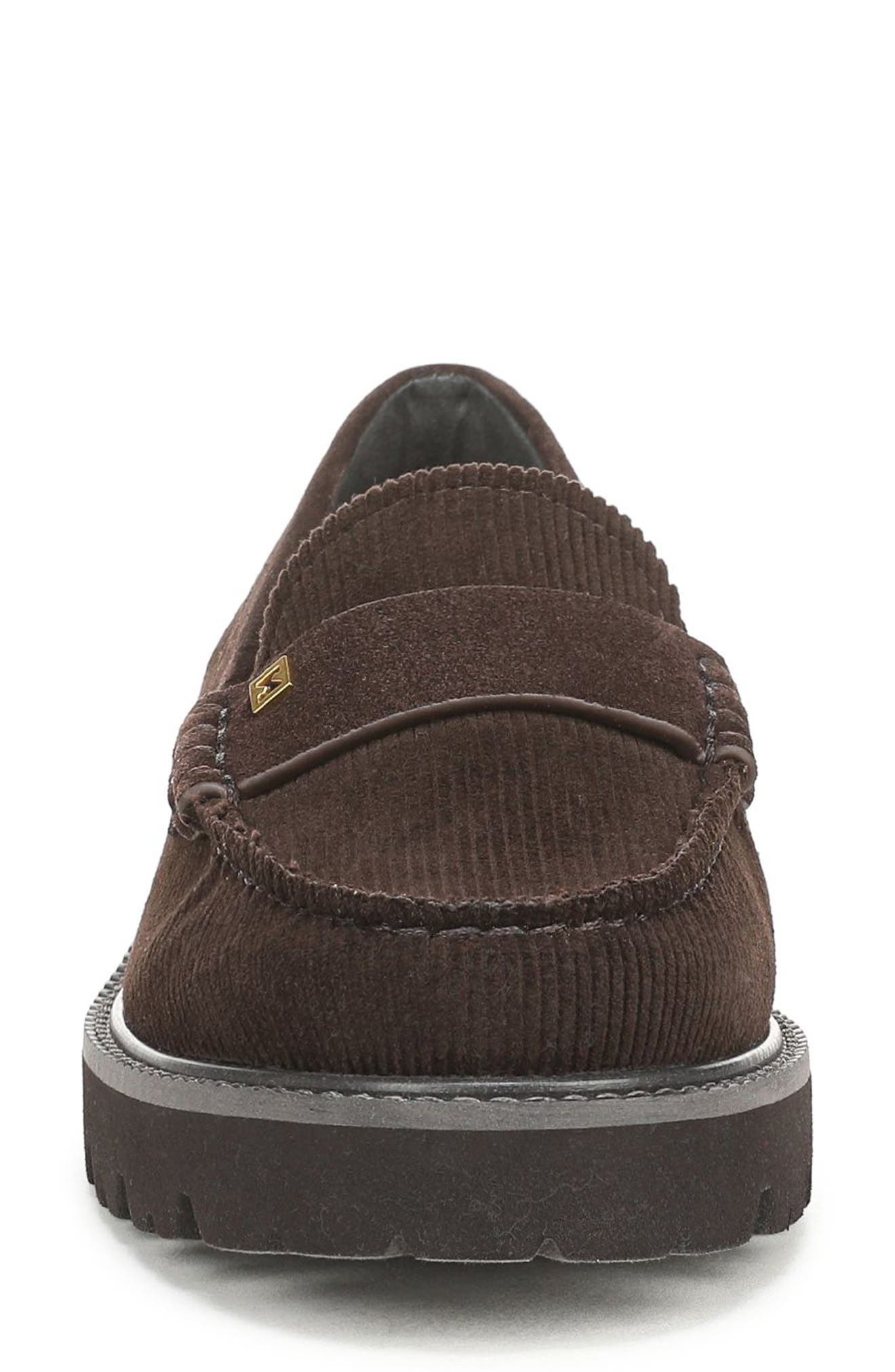 Saffron Lug Sole Loafer, Alternate, color, BROWN