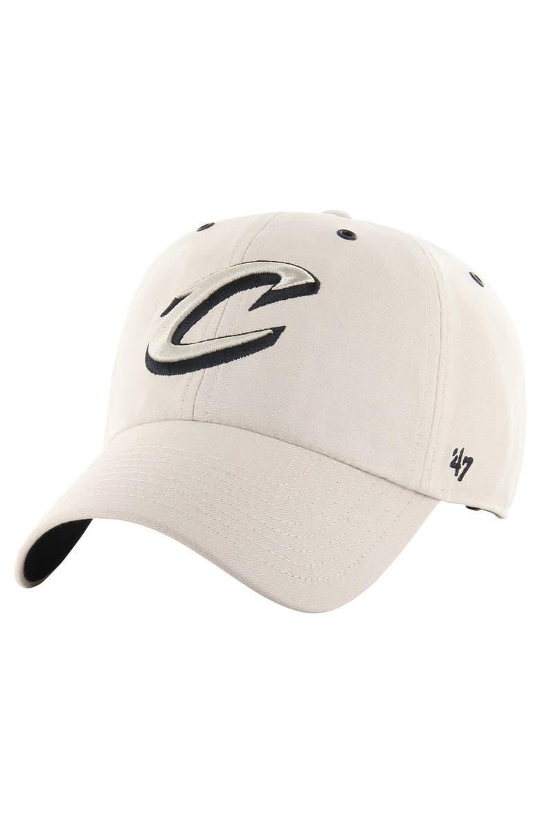 '47 Men's '47 Cream Cleveland Cavaliers Lunar Clean Up Adjustable Hat, Main, color, 