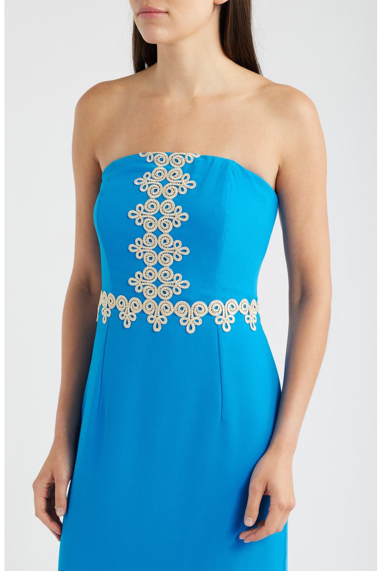 Kristella Strapless Maxi Dress, Alternate, color, NASSAU BLUE