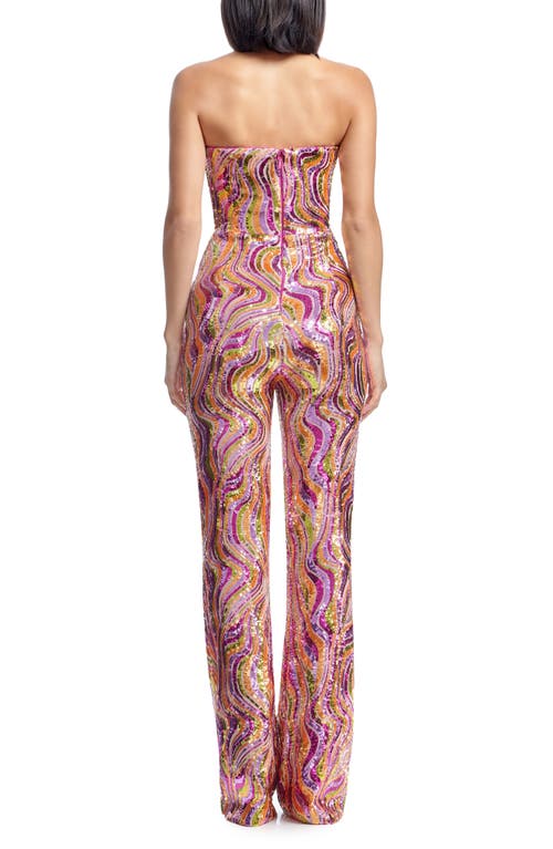 DRESS THE POPULATION DRESS THE POPULATION ANDY SEQUIN STRAPLESS JUMPSUIT