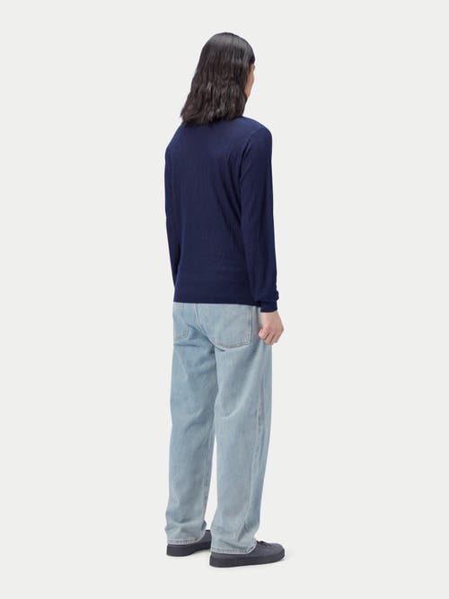 Gobi Mongolian Cashmere Light Silk Cashmere Sweater In Navy Blazer