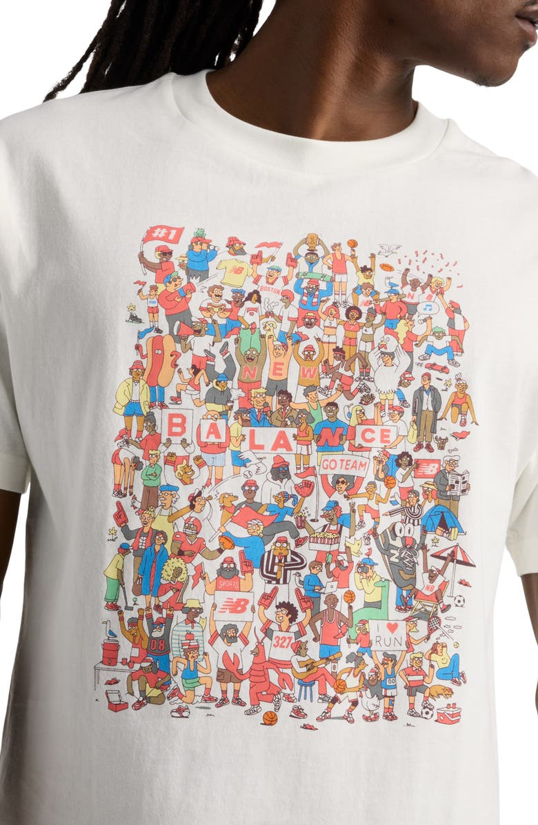 New Balance Athletics Prep Rally Graphic T-Shirt, Alternate, color, Sea Salt