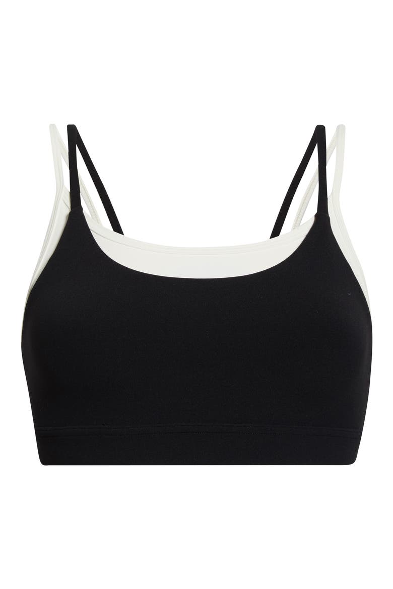 Elliah Airweight Double Layer Sports Bra, Alternate, color, BLACK/ WHITE