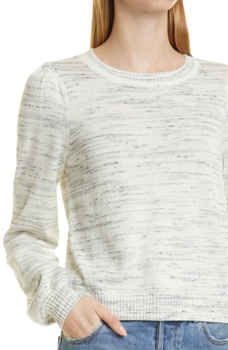 PAIGE Denise Space Dye Sweater, Alternate, color, Ivory/Blue Space Dye