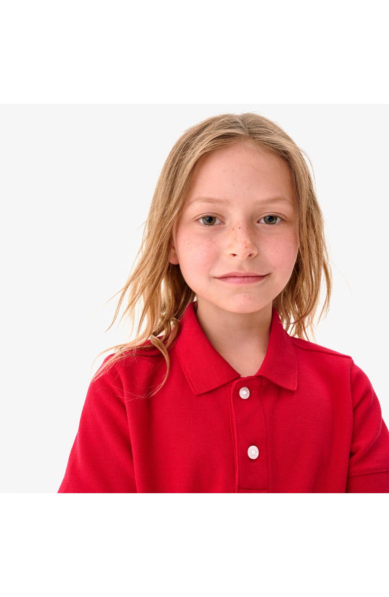 Primary Kids Short Sleeve Pique Polo, Alternate, color, Heather Gray