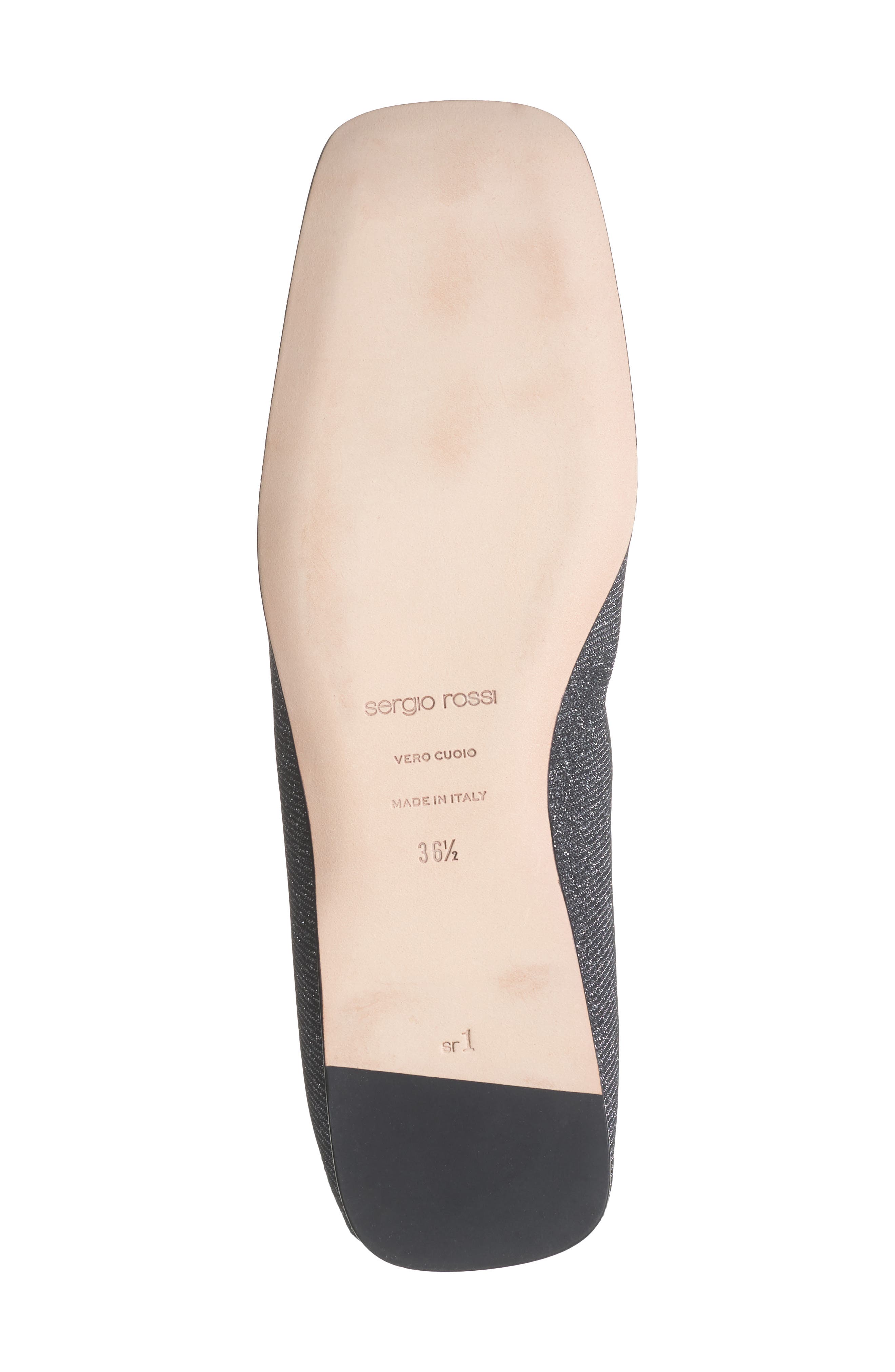 Sergio Rossi Square Toe Mixed Media Mule, Alternate, color, 