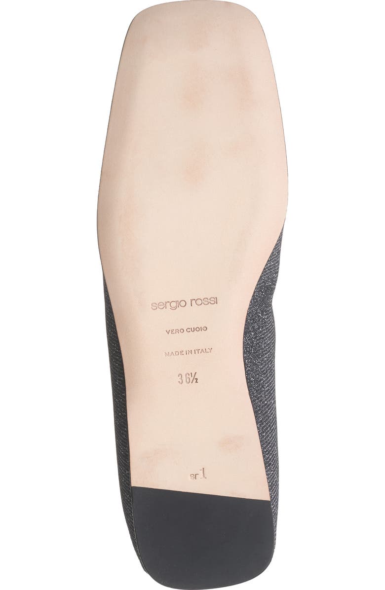 Sergio Rossi Square Toe Mixed Media Mule, Alternate, color,