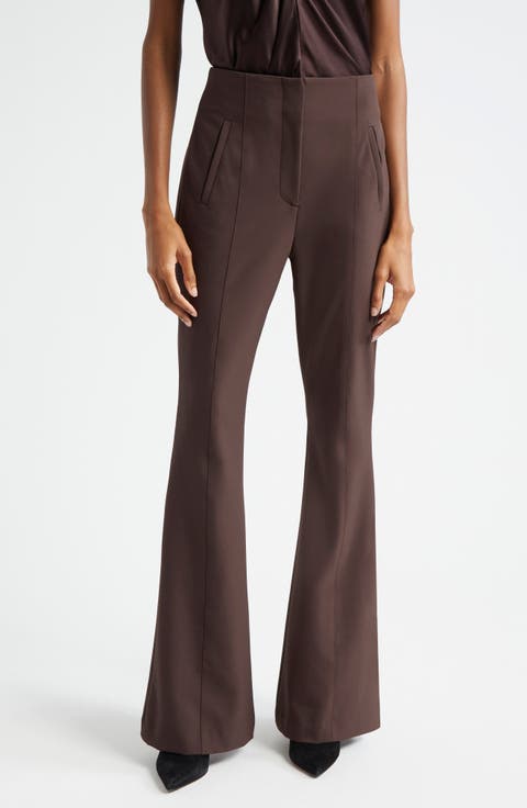 Tindaya Pintuck Pleat Flare Leg Pants