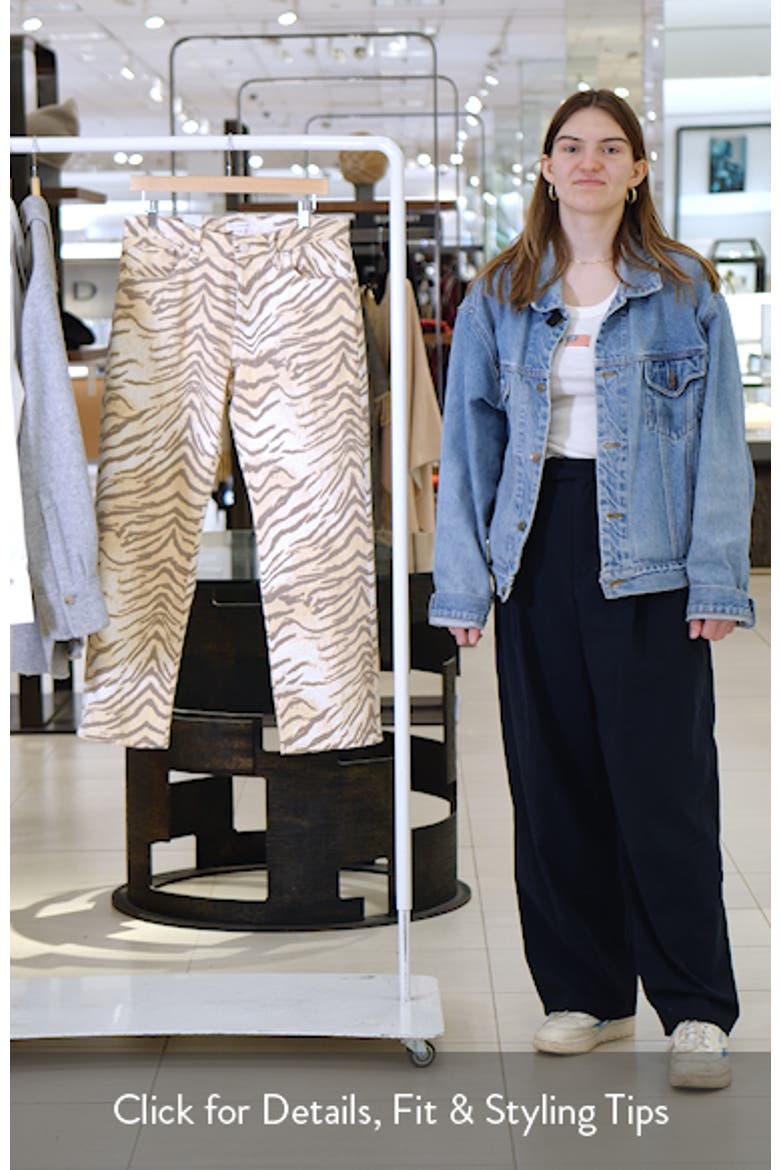 Tiger Print Ankle Straight Leg Jeans video