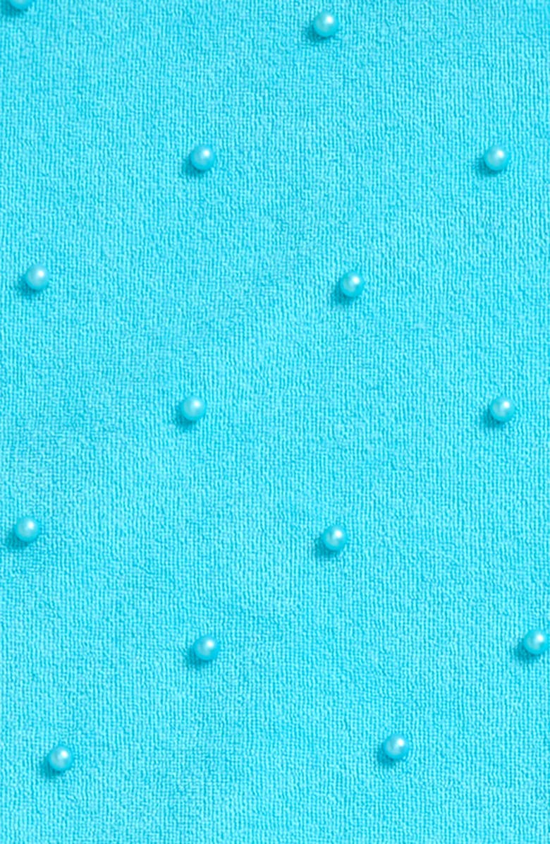 Ava & Yelly Kids' Faux Pearl Cover-Up Crop Top & Shorts Set, Alternate, color, Seafoam