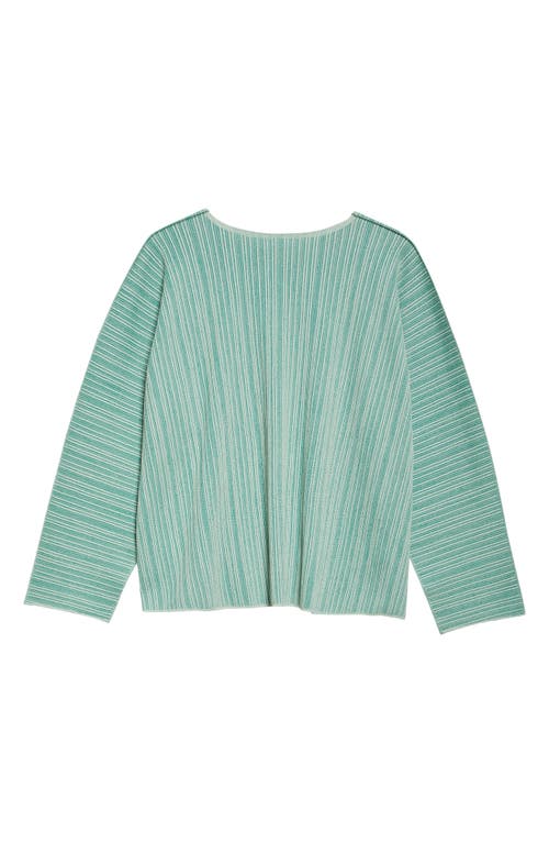 Issey Miyake Pleats Please  A-poc Pleated Top In Apple Green