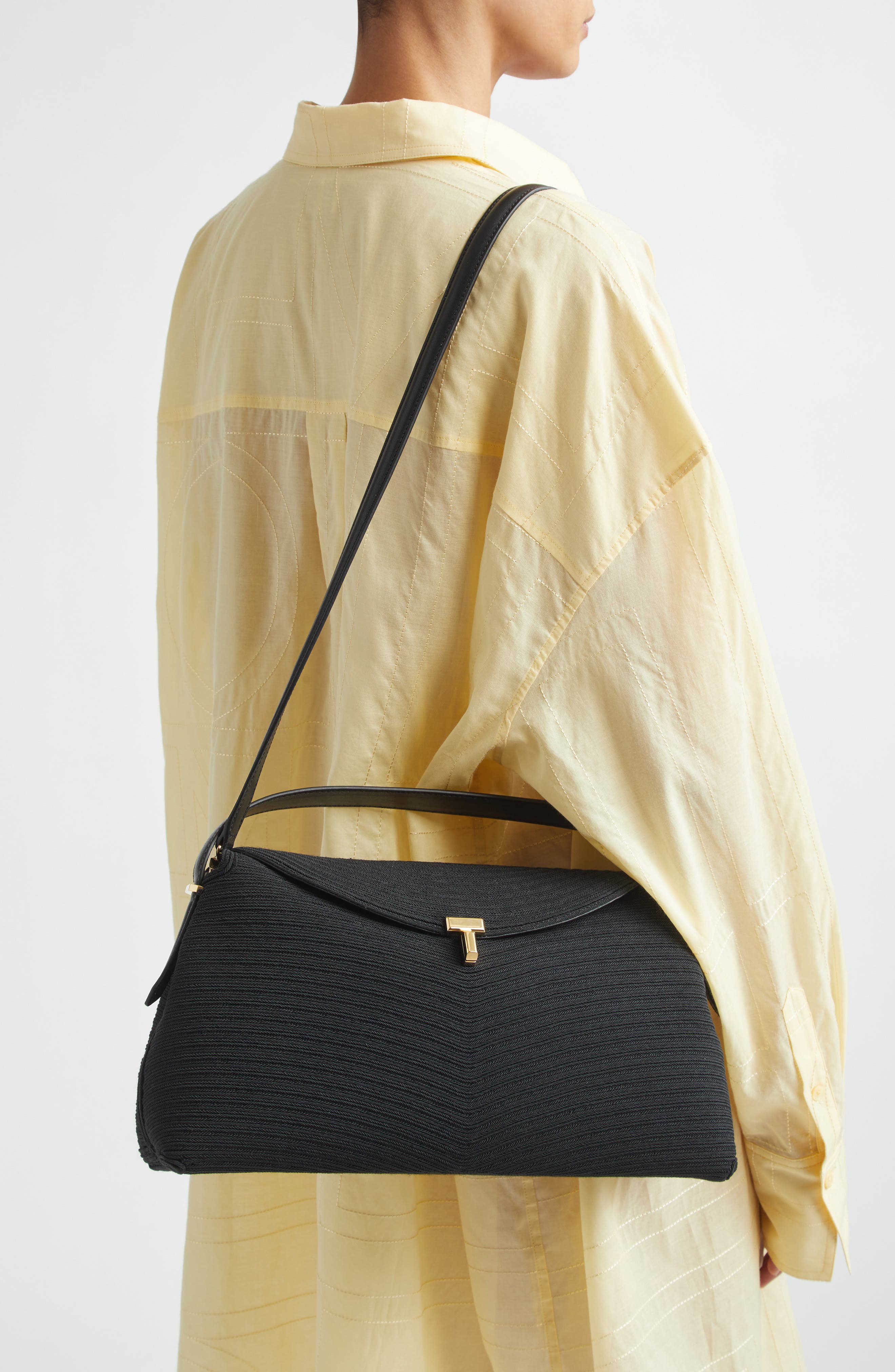 T-Lock Top Handle Bag, Alternate, color, BLACK