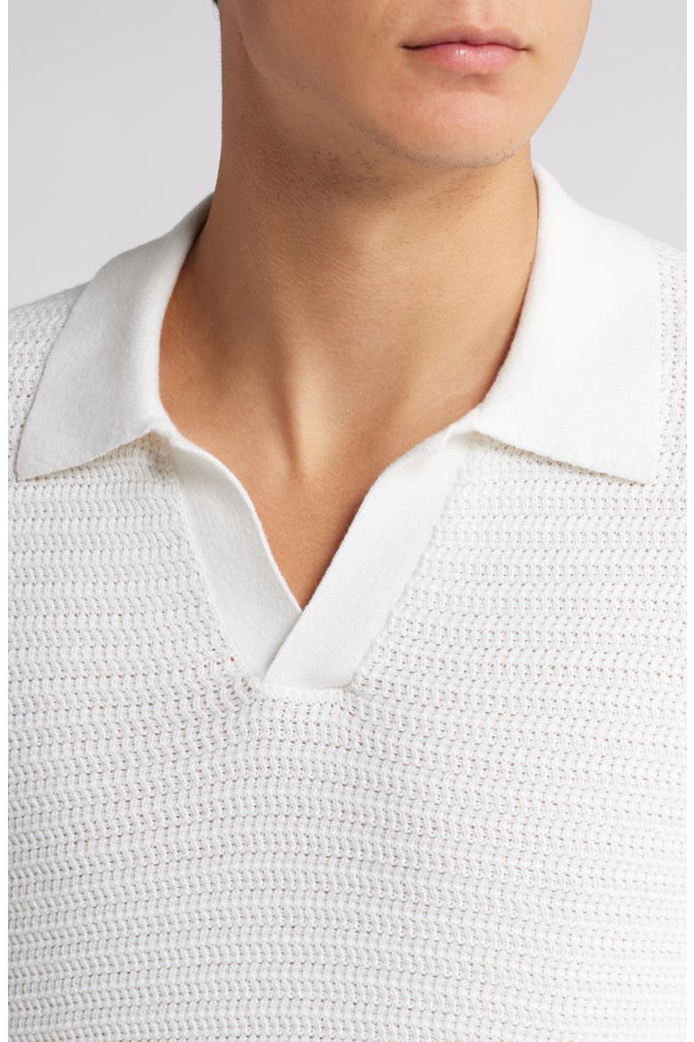 Craftsman Rib Johnny Collar Sweater, Alternate, color, OFF WHITE