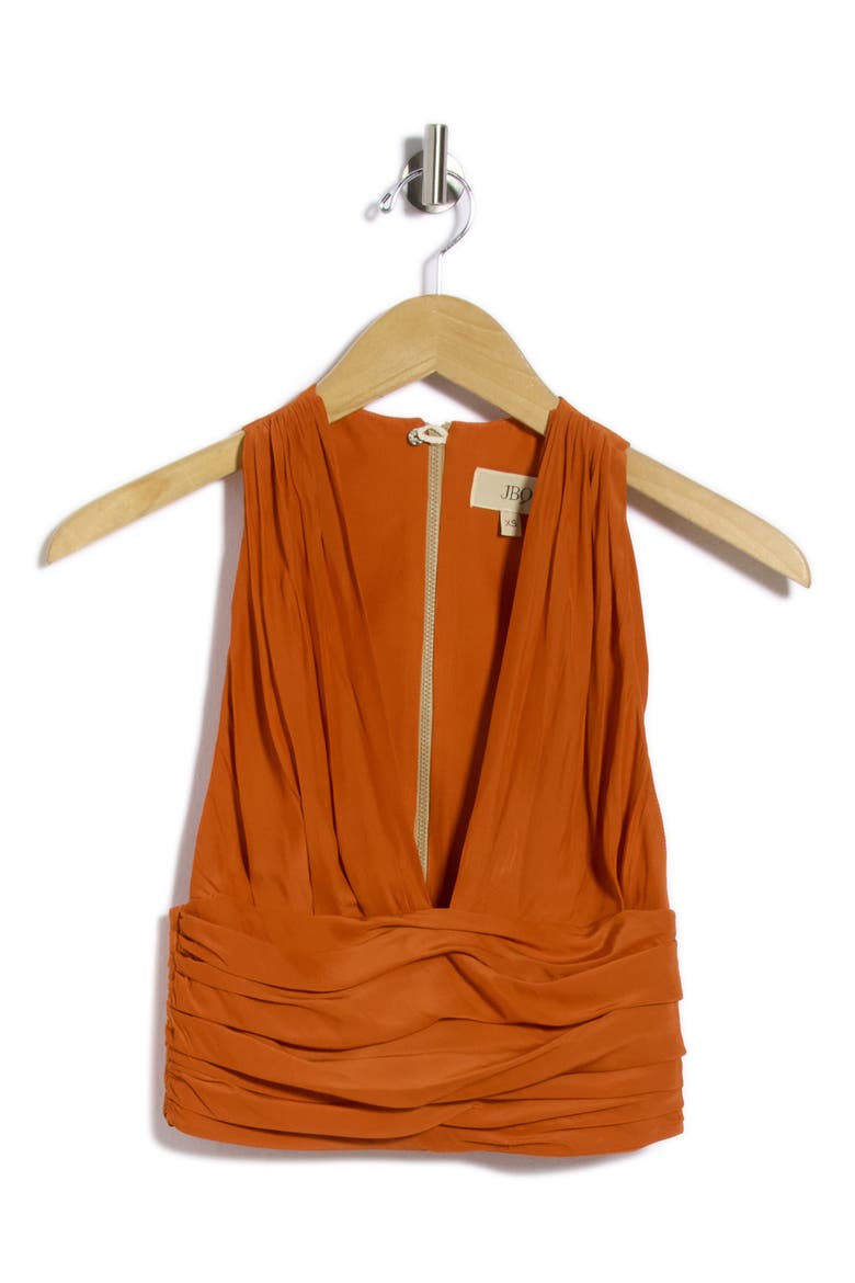 Ames Plunge Neck Top, Main, color, ORANGE