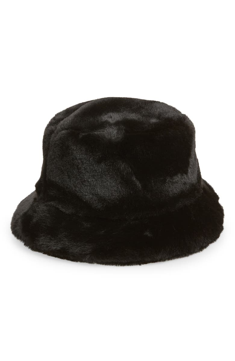UGG<sup>®</sup> Faux Fur Bucket Hat, Main, color,
