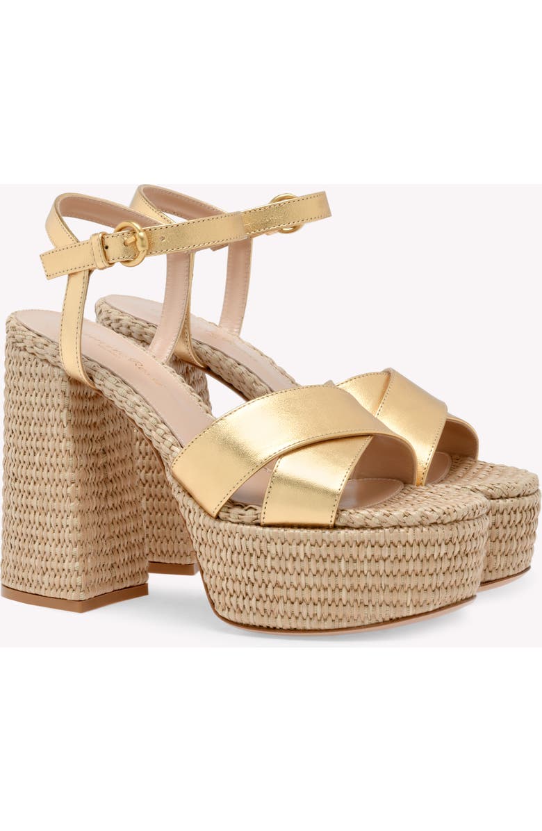 Gianvito Rossi Bebe Sandals, Alternate, color, Metallic Gold